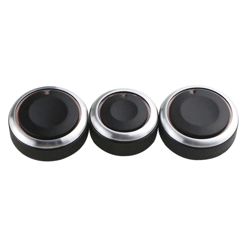 For VW POLO 2002-2013 2014 MK4 MK5 9N 9N3 6R 3Pcs/set Aluminum Alloy AC Knob Heat Control Switch Button Knob