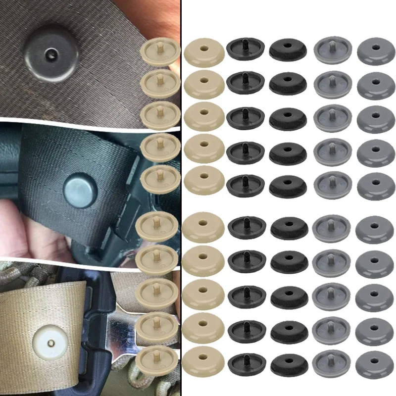 Car Safety Seatbelt Stopper Buckle Auto Seat Belt Spacing Limit Stop Plastic Anti-slip Button Retainer Rivet Stud Clips