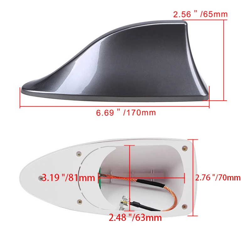Universal Car Shark Fin Antenna Roof FM/AM Radio Aerial for BMW 6-series E63 E64 F06 F12 F13 M6 1 E81 E82 E87