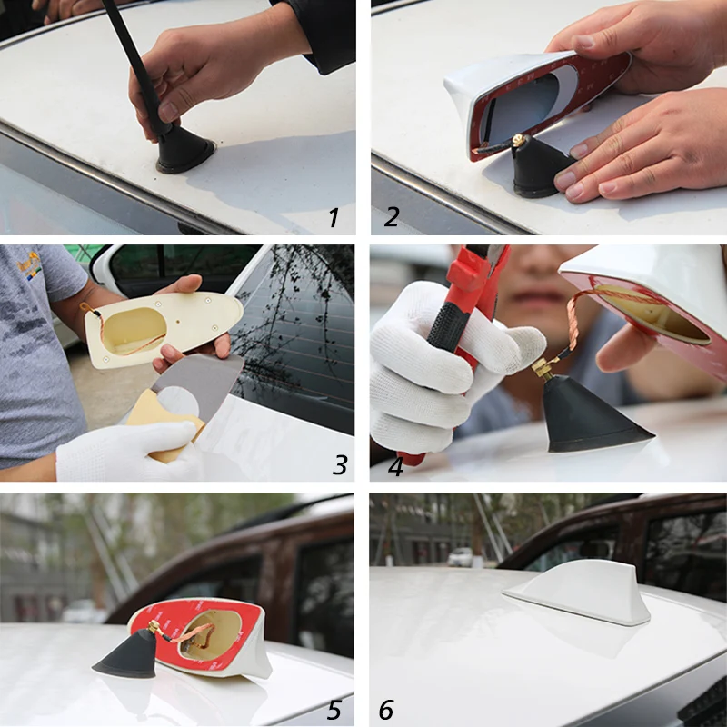 Car Radio Shark Fin Car Shark Antenna Radio Fm Signal Design For Kia Picanto Accessories Seat Ibiza 6l Accessories