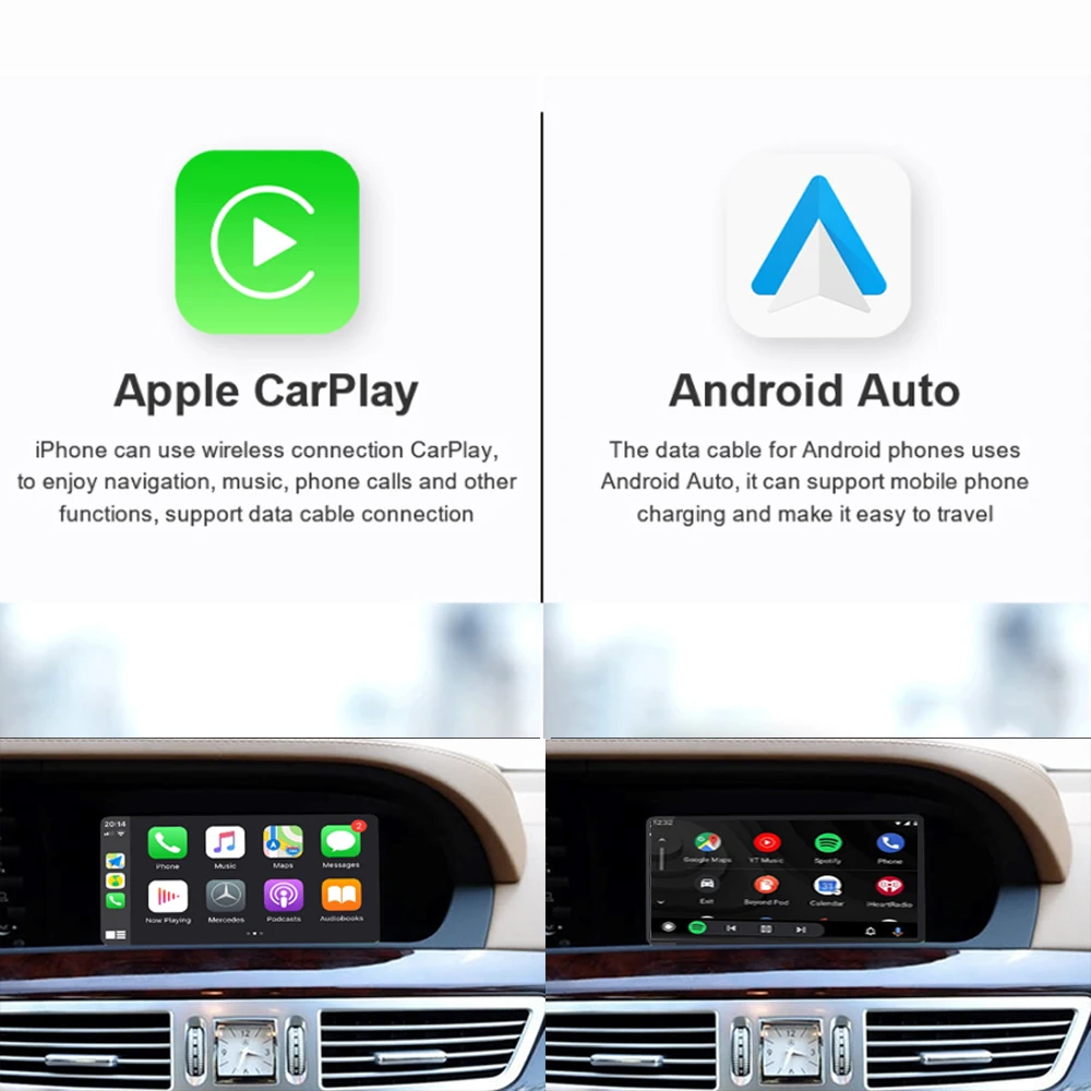 Wireless CarPlay Android Auto For Mercedes Benz C GLC CLA GLA S-Class W222 W205 NTG5  Module Car Accessories