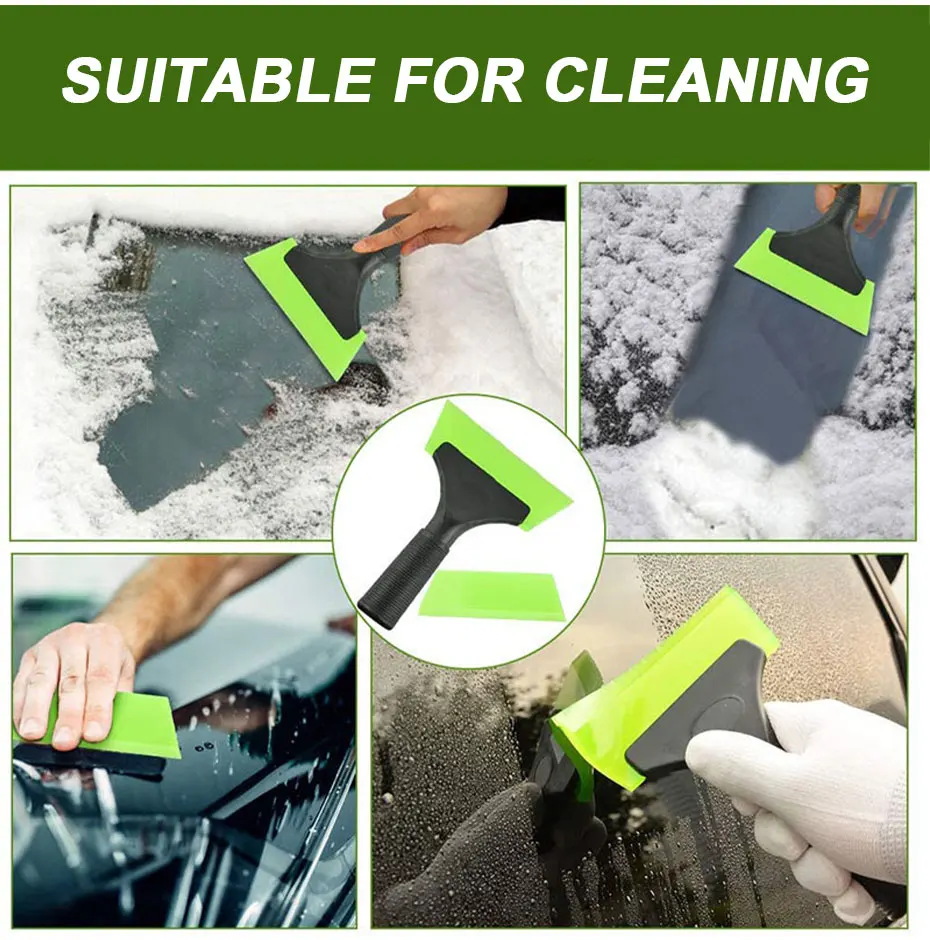 SEAMETAL Non-Scratch Soft Silicone Handy Squeegee Car Water Window Wiper Snow Clean Scraping Tool Film Scraper Car Accessories
