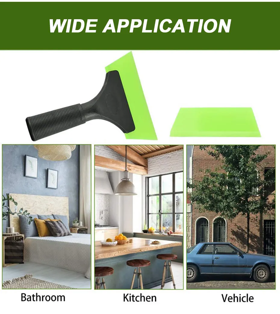 SEAMETAL Non-Scratch Soft Silicone Handy Squeegee Car Water Window Wiper Snow Clean Scraping Tool Film Scraper Car Accessories