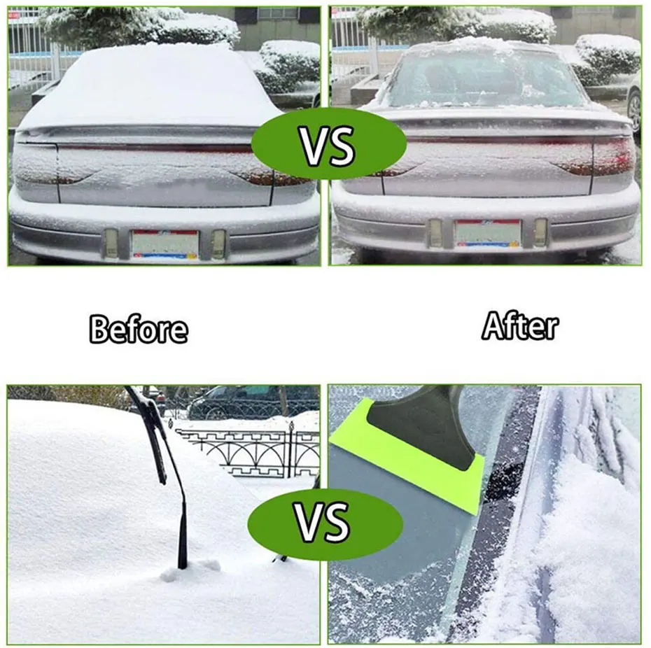 SEAMETAL Non-Scratch Soft Silicone Handy Squeegee Car Water Window Wiper Snow Clean Scraping Tool Film Scraper Car Accessories