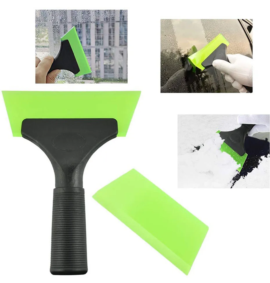 SEAMETAL Non-Scratch Soft Silicone Handy Squeegee Car Water Window Wiper Snow Clean Scraping Tool Film Scraper Car Accessories