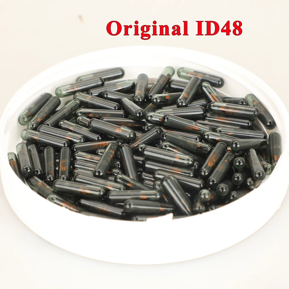 jingyuqin Lots Original Factory ID48 Transponder Chip Car Key Blank OEM Auto Glass ID 48 Can Megamos Unlock Chips Aftermarket