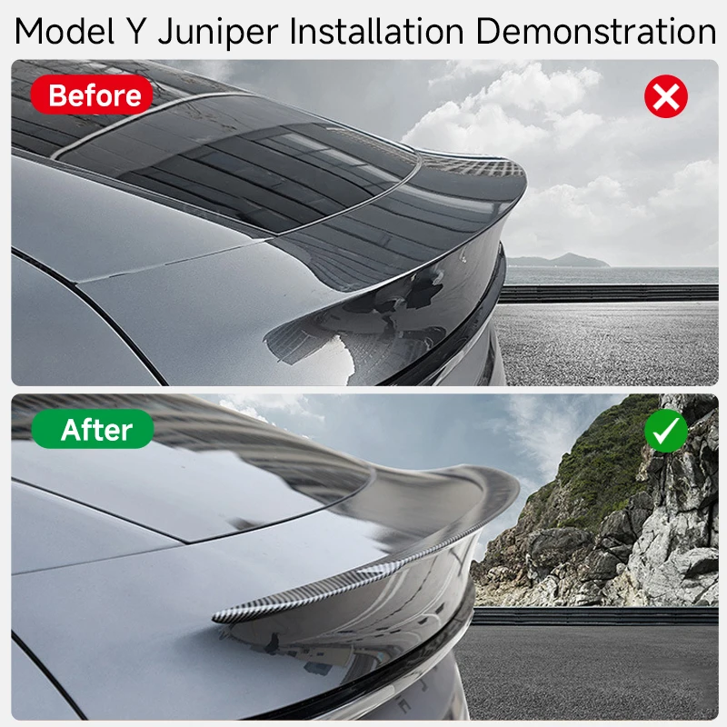 Spoiler for Tesla Model Y Juniper Accessories Spoilers Wings for Tesla Model 3 Highland Accessories 3/Y 2017-2027 ABS Material