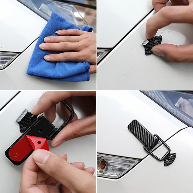 Universal Cars Accessaries 2Pcs Fastener Clip Alloy Mount Hood Pin Bonnet Lock Kit Tunning Lock Kit Down Hood Lock Latch Pins
