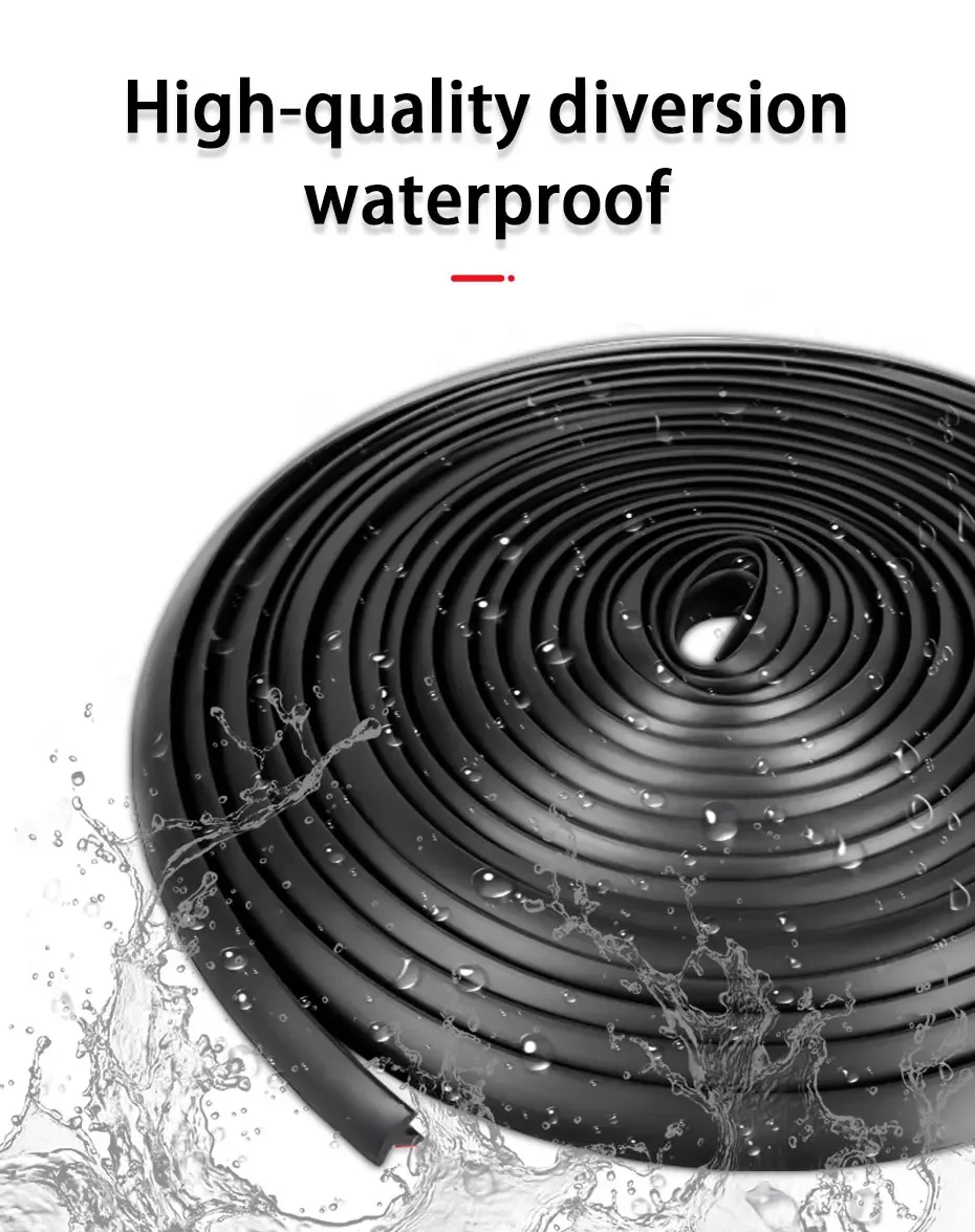 SEAMETAL Universal Car Rubber Sealing Strip Slanted T-Type Auto Door Seal Rubber Weatherstrip Edge Sealant for Car Accessories