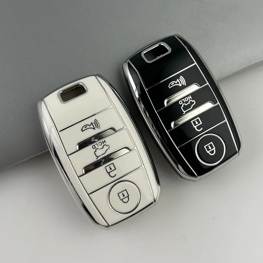 Auto Shell Fob For Kia Optima Sorento Niro Soul 3Buttons TPU Car Key Cover Case Holder For Kia KX3 KX5 K3S RIO Ceed Cerato