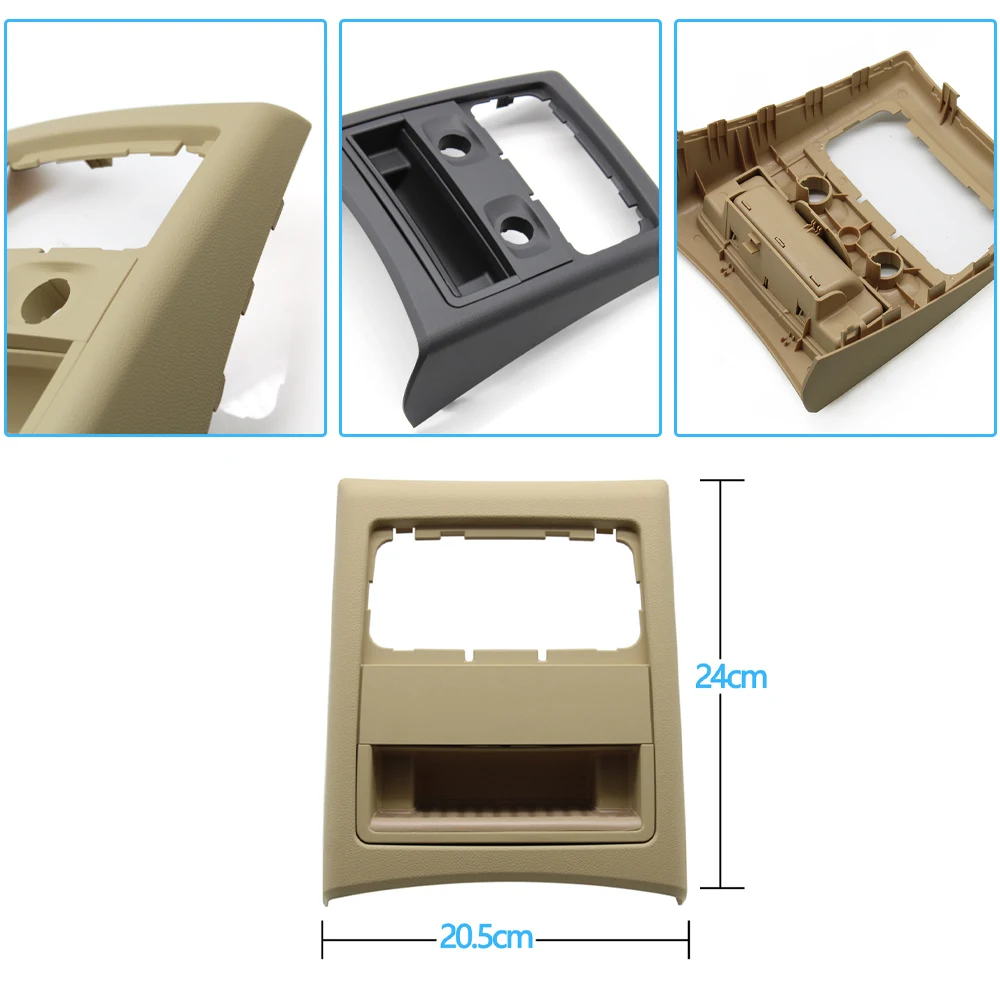 Upgraded Rear Air Conditioning AC Vent Grille Outer Frame Ashtray Cover Trim Replacement For BMW 3 Series E90 E91 2005-2012