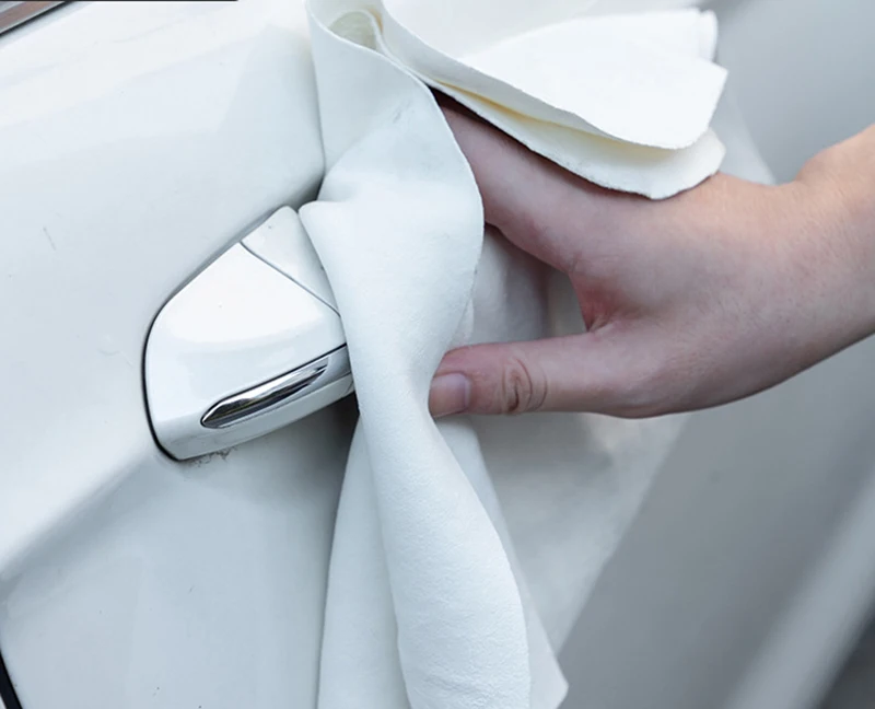 Natural Chamois Car Care Cleaning Cloth Genuine Sheepskin Wash Rag Suede Ultra Absorbent Quick Dry Towels for Car Wash Accessori