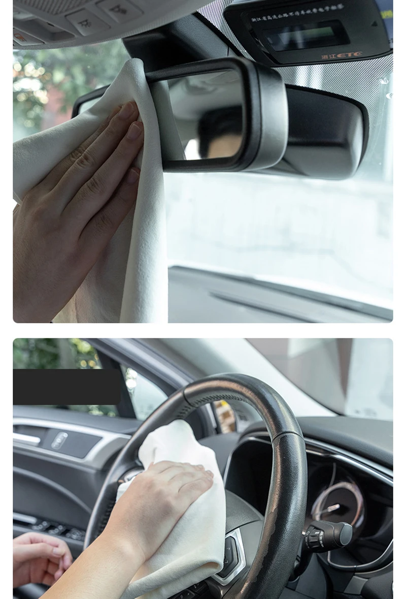 Natural Chamois Car Care Cleaning Cloth Genuine Sheepskin Wash Rag Suede Ultra Absorbent Quick Dry Towels for Car Wash Accessori