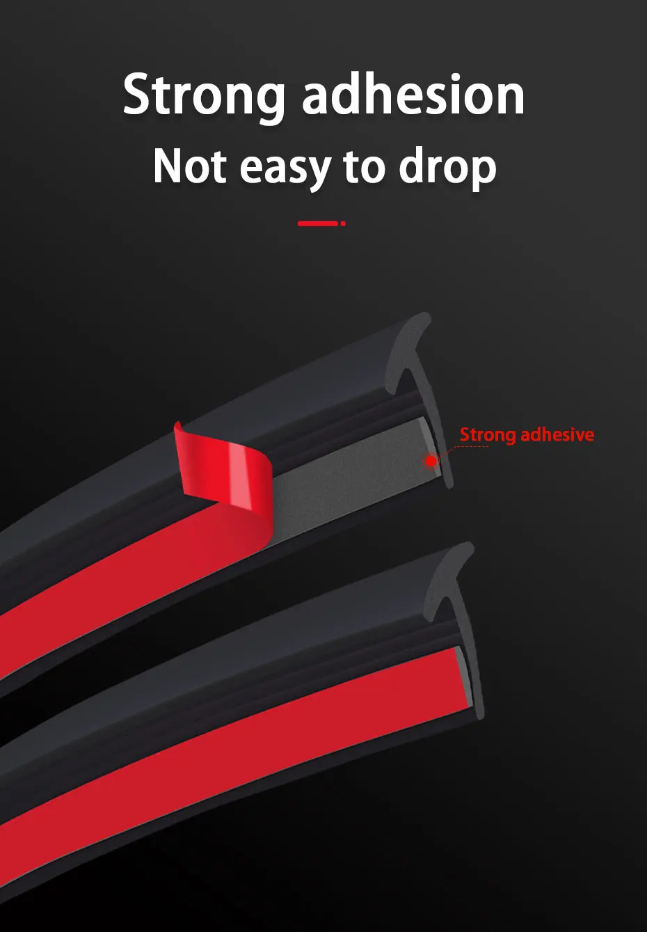 BLALION 2/5/10M Car Rubber Sealing Strip Slanted T-shape Auto Seal Weatherstrip Edge Trim Car Bumper Fender Flare Arch Sealants