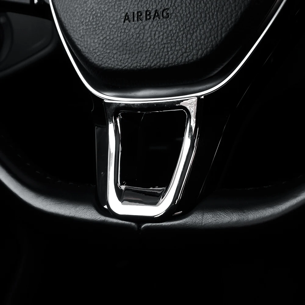 Steering Wheel Decoration Cover Trim for Volkswagen VW Fox Polo Jetta MK6 MK7 Arteon T-ROC Troc Car Accessories