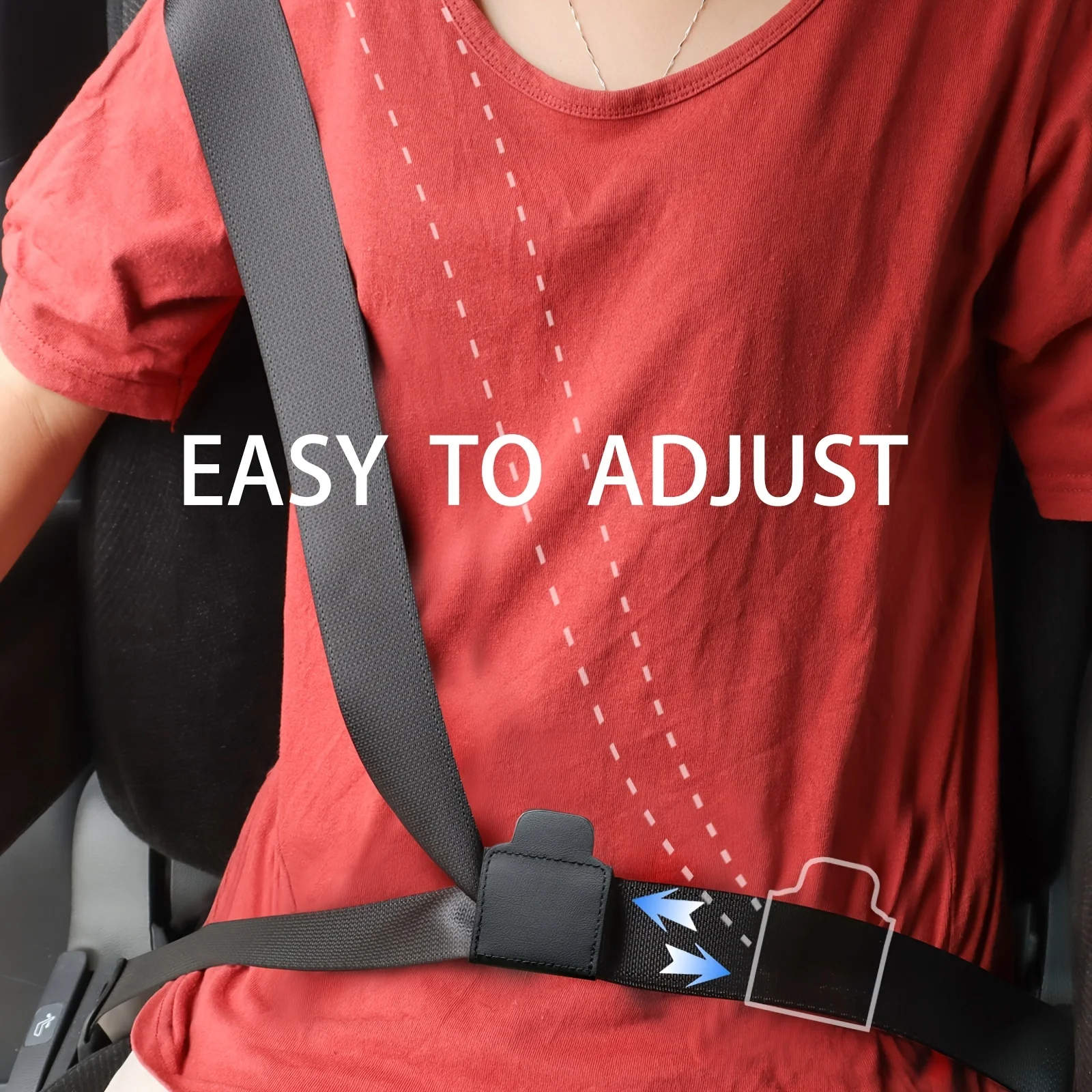 Car Seat Belt Adjuster PU Leather Seat Belt Limiter Fixed Clip Anti-Stretching Neck Belly Child Protection Car-Styling