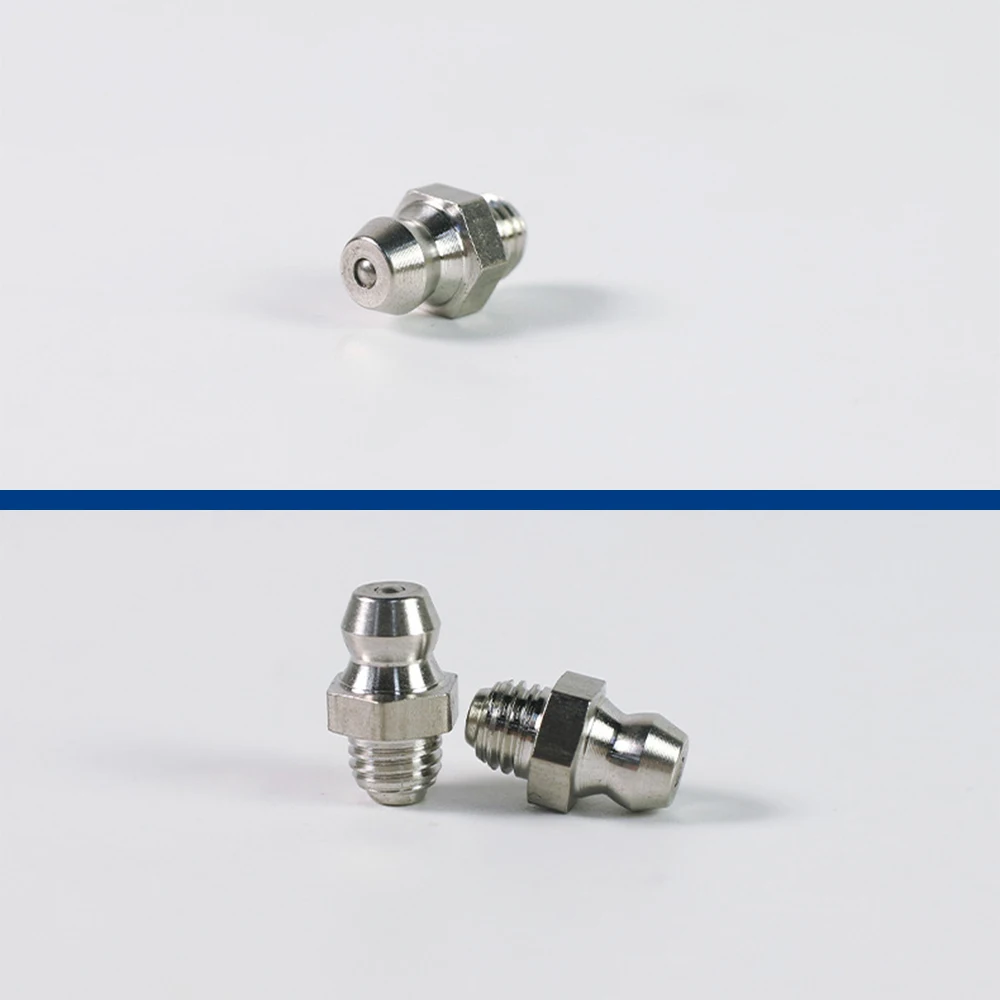 10/20PCS Grease Gun Coupler Steel Connector Fittings Grease Nipple M6 Straight Hydraulic Car Filling Tools Grease Fitting Nipple