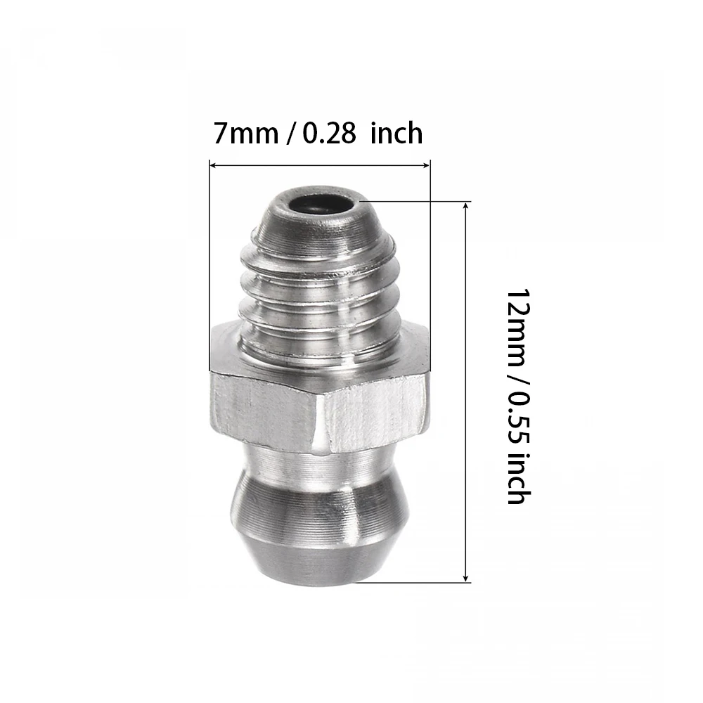 10/20PCS Grease Gun Coupler Steel Connector Fittings Grease Nipple M6 Straight Hydraulic Car Filling Tools Grease Fitting Nipple