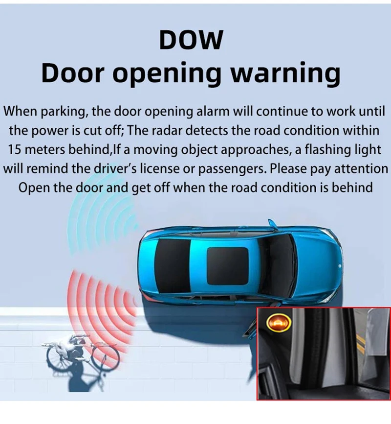 Car BSD Blind Spot Monitoring System 24GHz Microwave Radar Blind Spot Detection System BSM Blind Area Lane Change Assistance