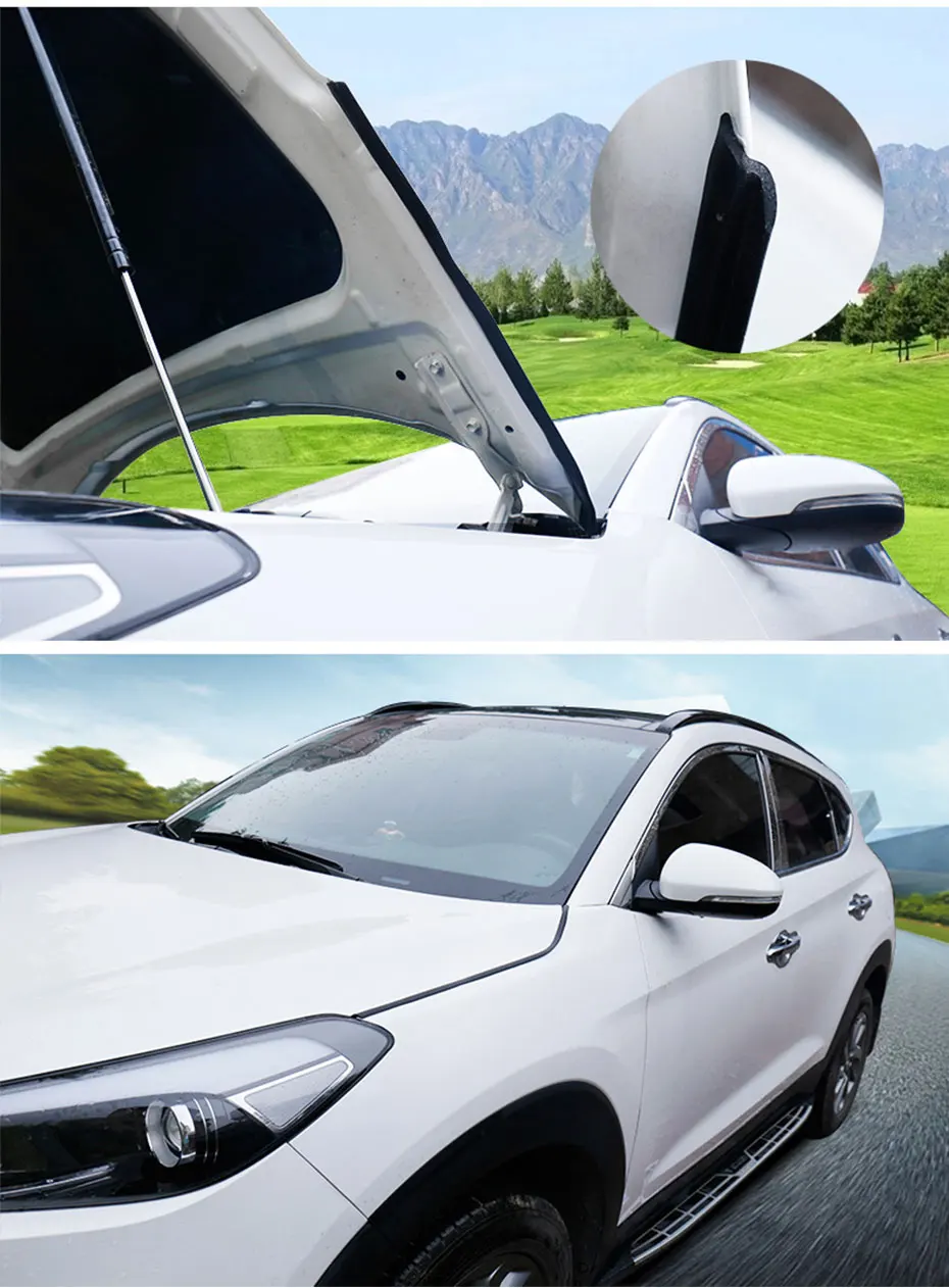SEAMETAL Universal Car Hood Sealing Strip Waterproof Rubber Hood Gap Filler Noise Insulation Auto Engine Cover Seal Strip
