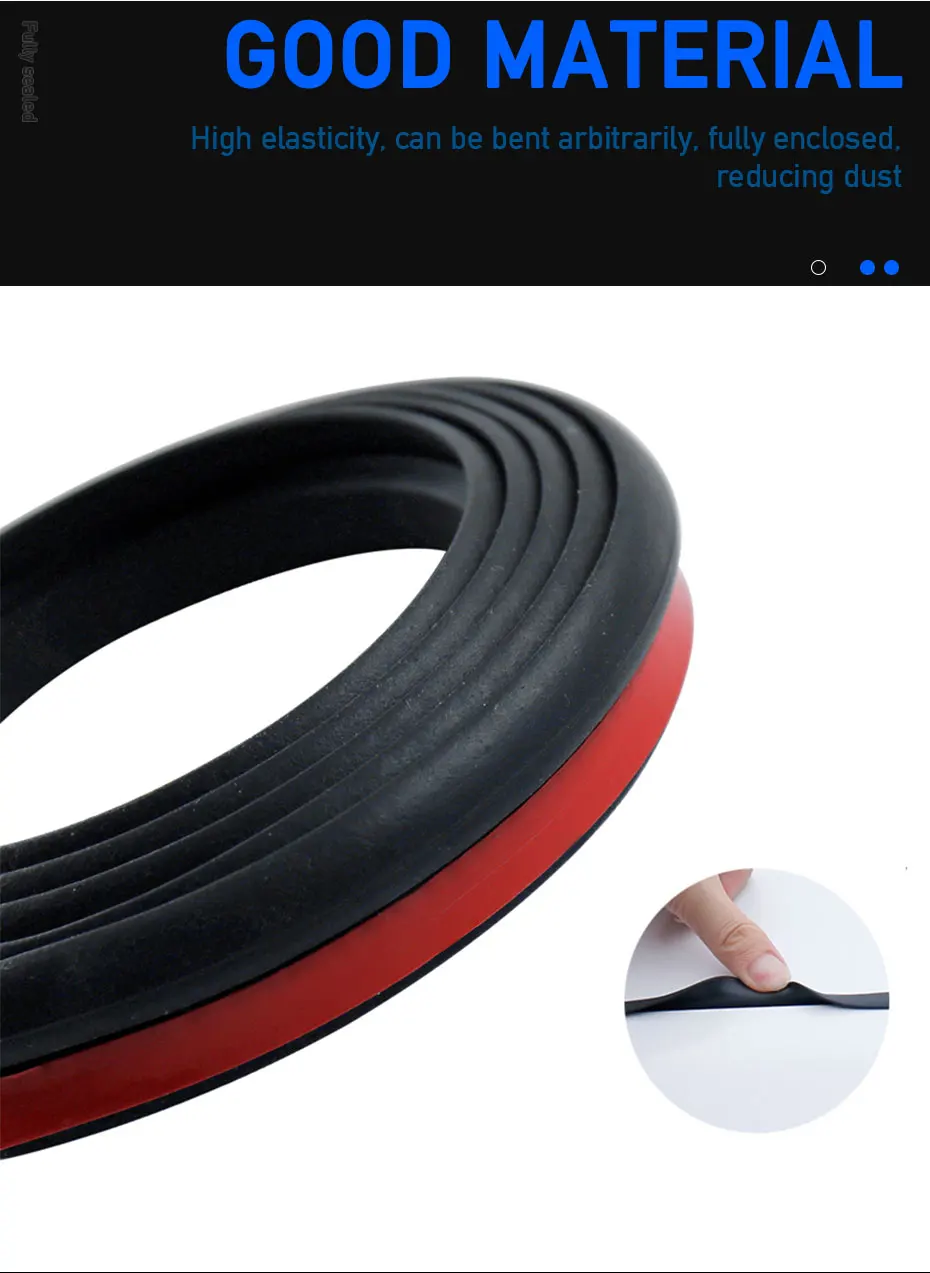 SEAMETAL Universal Car Hood Sealing Strip Waterproof Rubber Hood Gap Filler Noise Insulation Auto Engine Cover Seal Strip