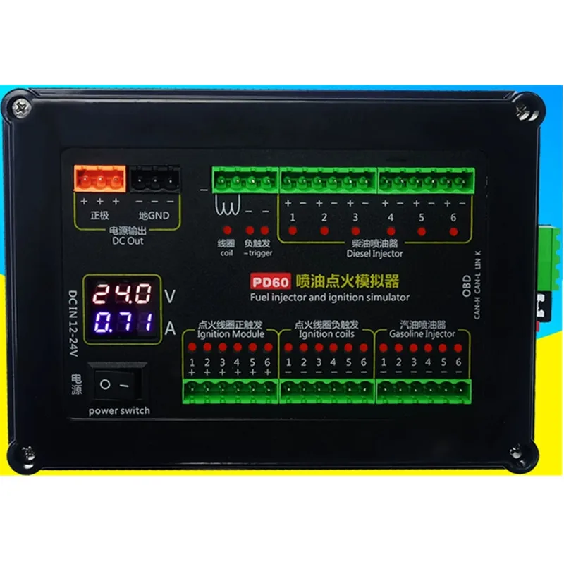 PD60 Fuel Injection Ignition Simulator ECU Maintenance Platform Testing Equipment for Gasoline Diesel Vehicle Computer Board