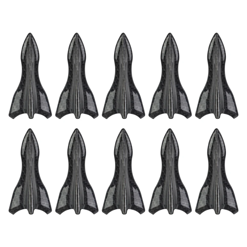 10Pcs Universal PU Rear Roof Shark Fins Spoiler Wing Kit Car Roof Spoiler Bumper Spoiler Shark Fin Diffuser Vortex Generator