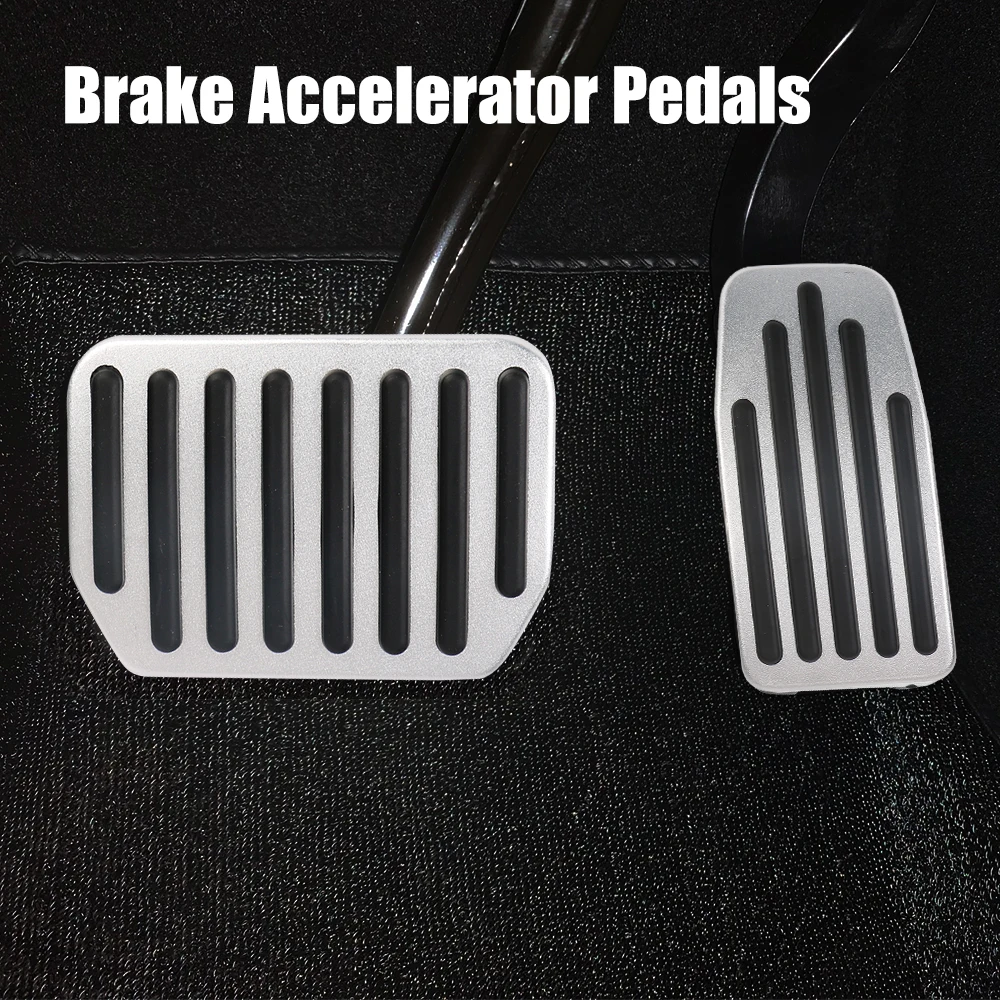 Aluminum Alloy Foot Pedal For Tesla Model 3 Y Rest Brake Pedals With Rubber Pads Cover Car Accessories