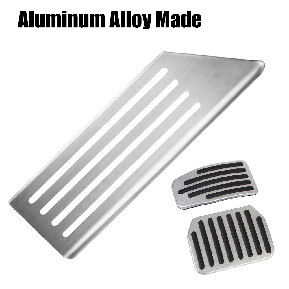 Aluminum Alloy Foot Pedal For Tesla Model 3 Y Rest Brake Pedals With Rubber Pads Cover Car Accessories
