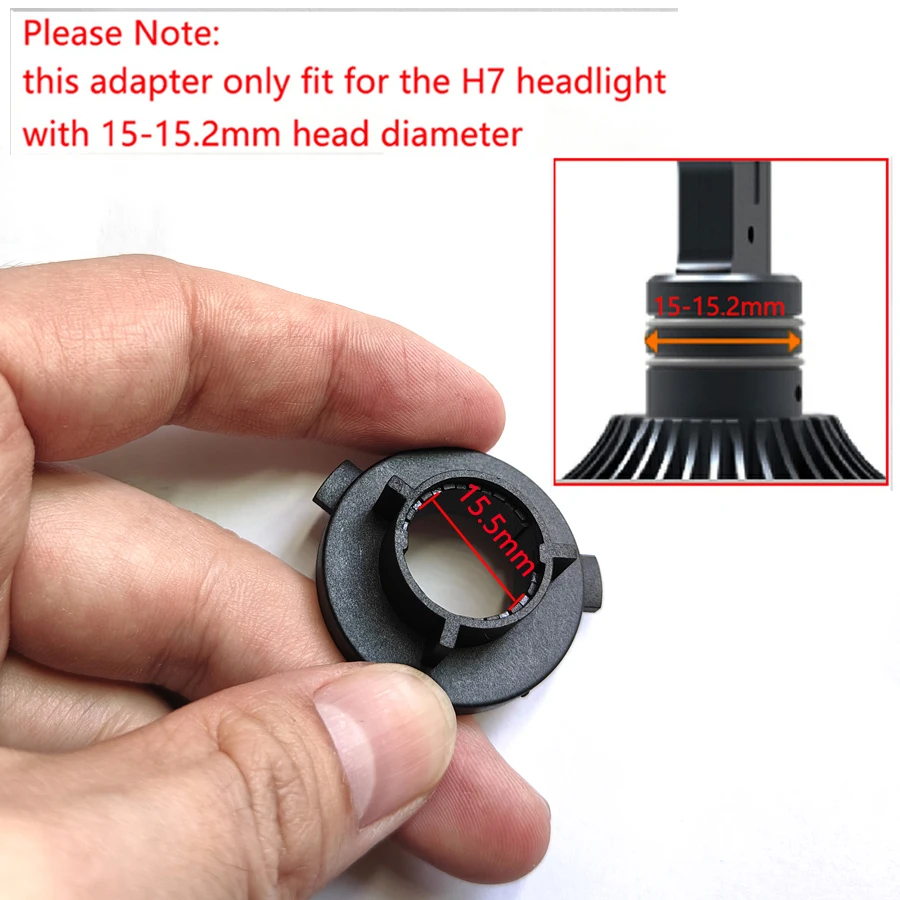 1 Set ABS H7 LED Adapter Holder For KIA K3 K4 K5 Sorento Hyundai New SantaFe Sonata 9 Coupe Tucson Headlights Base