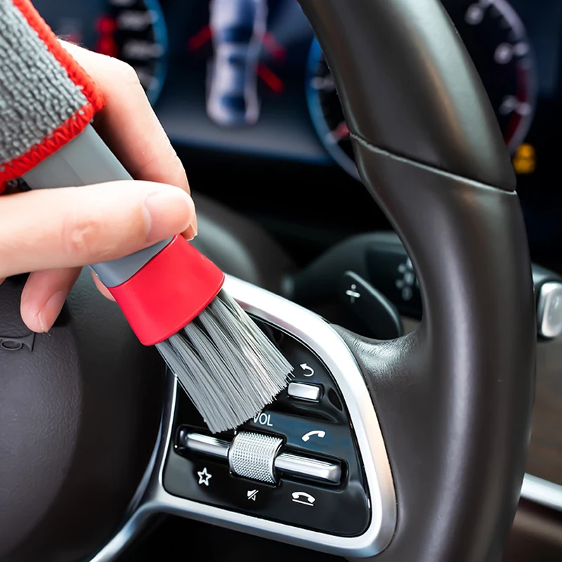 Double Head Car Detail Cleaning Brushes Car Air Vent Cleaning Conditioner Grille Duster Wipe Brushes Car Interior Cleaning Tools