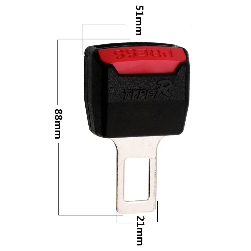 2pcs/Set Car Safety Belt Buckle Extension Clip Safety Belt Buckle Thick Socket Plug Thick Insert Socket Extender Tool Accessory