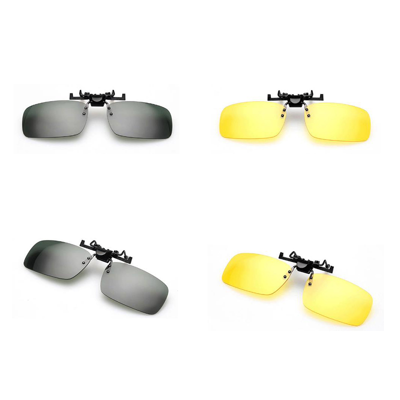 Car Night Safety Driving Glasses Clip On Sunglasses For Men Women Night Vision Glasses Anti-glare Driver Goggles Sunglasses