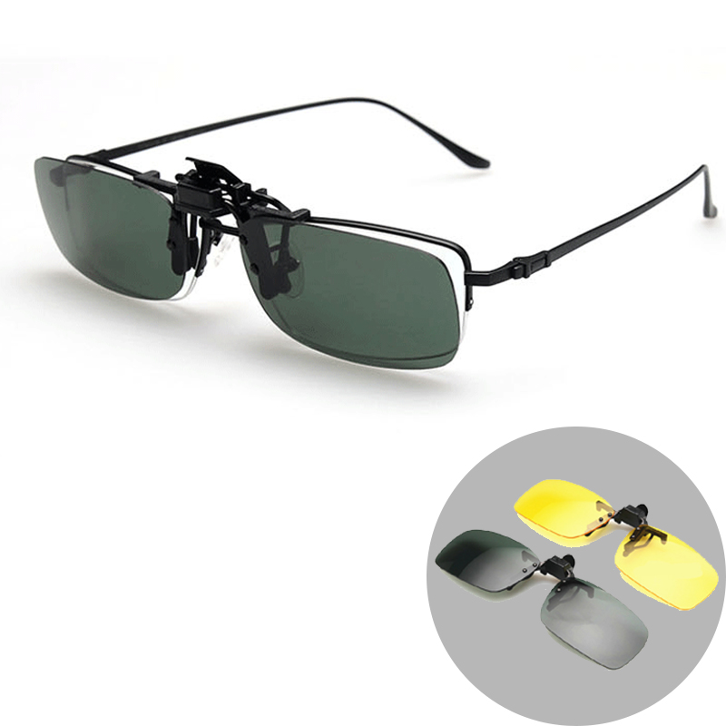 Car Night Safety Driving Glasses Clip On Sunglasses For Men Women Night Vision Glasses Anti-glare Driver Goggles Sunglasses