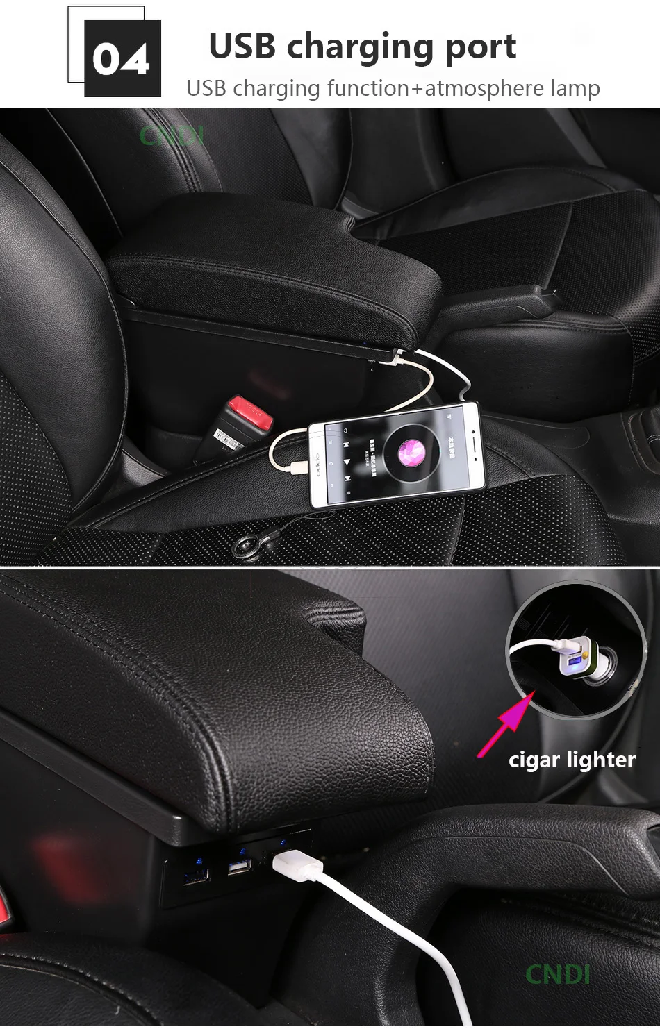 For NISSAN Juke Armrest box For Infiniti ESQ Car armrest 2010-2019 accessories interior details storage box Retrofit parts USB