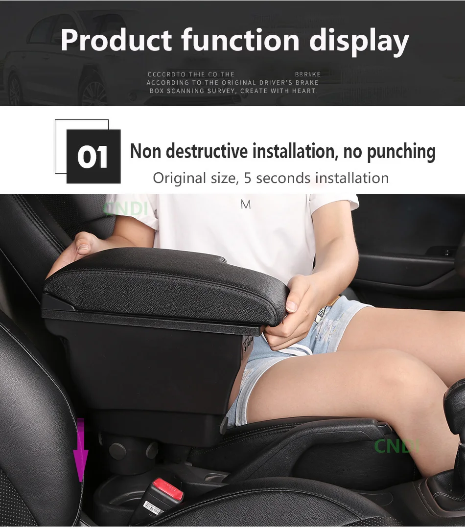 For NISSAN Juke Armrest box For Infiniti ESQ Car armrest 2010-2019 accessories interior details storage box Retrofit parts USB