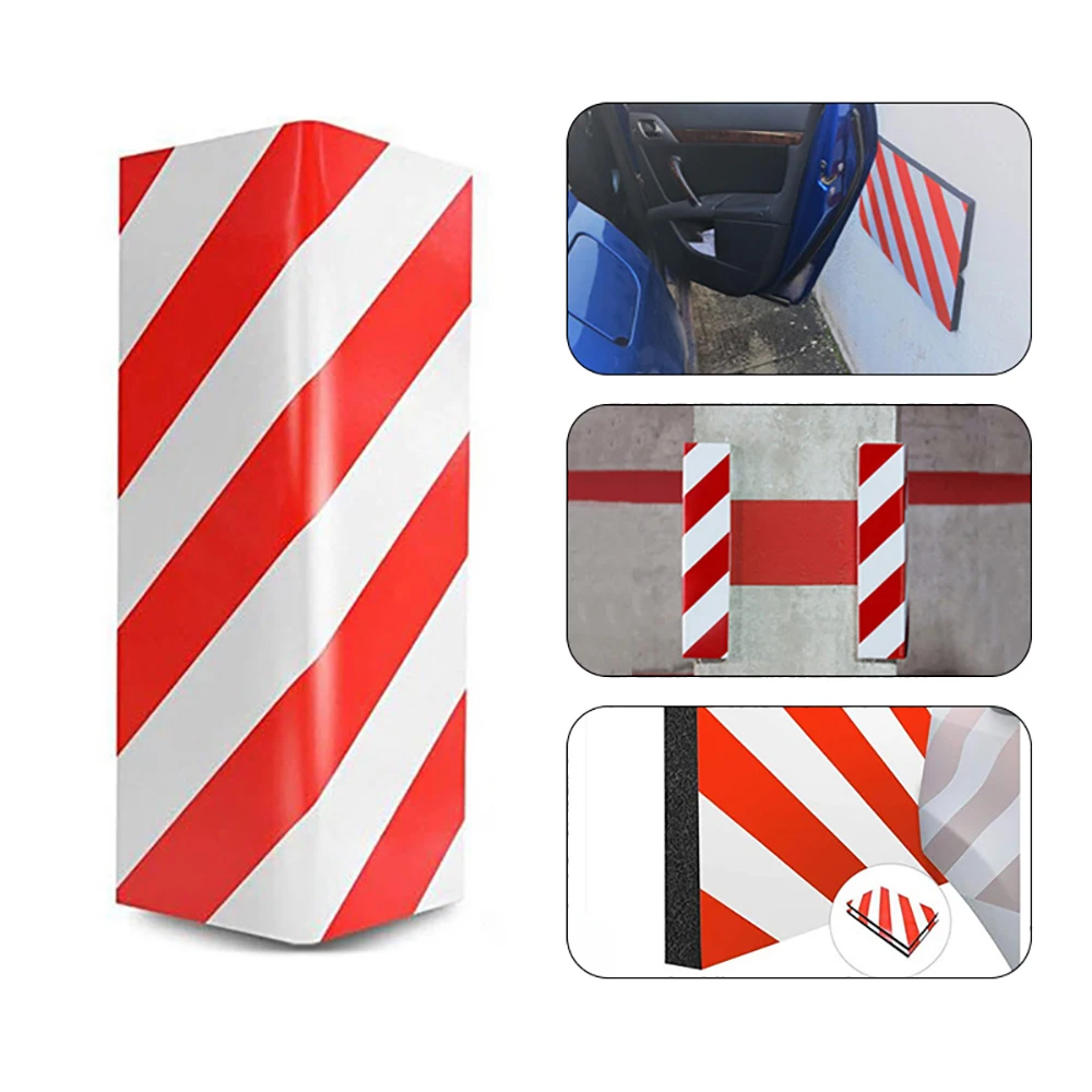 1/2PCS Car Door Bumper Protection Exterior Anti-scratch Parking Garage Protector Adhesive Warning Sign Parking Safety Garage