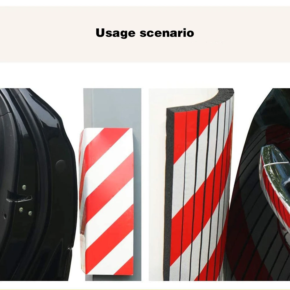1/2PCS Car Door Bumper Protection Exterior Anti-scratch Parking Garage Protector Adhesive Warning Sign Parking Safety Garage