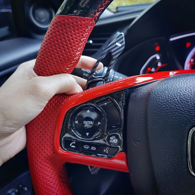2pcs/lot Car Sports Steering Wheel Shift Paddle Shifter Fit For Honda Civic G10 Accord X CR-V Odyssey 2018-2022 ABS Carbon Fiber
