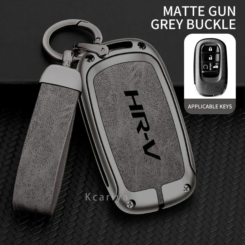 Zinc Alloy Car Key Case Cover for Honda HRV Protective Keychain Key Bag Set Keyless Personality Style Interior Accessorie