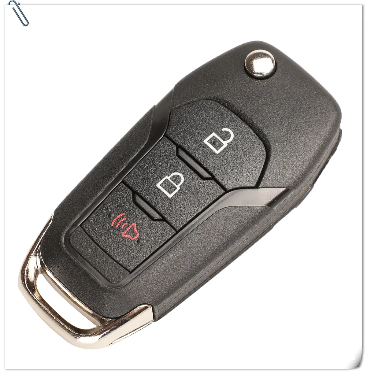 jingyuqin 10pcs/lot 2/3/4 Buttons Flip Folding Remote Car Key Shell Case for Ford Fusion Edge Explorer 2013-2015 HU101 blade