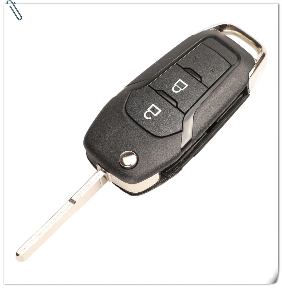 jingyuqin 10pcs/lot 2/3/4 Buttons Flip Folding Remote Car Key Shell Case for Ford Fusion Edge Explorer 2013-2015 HU101 blade