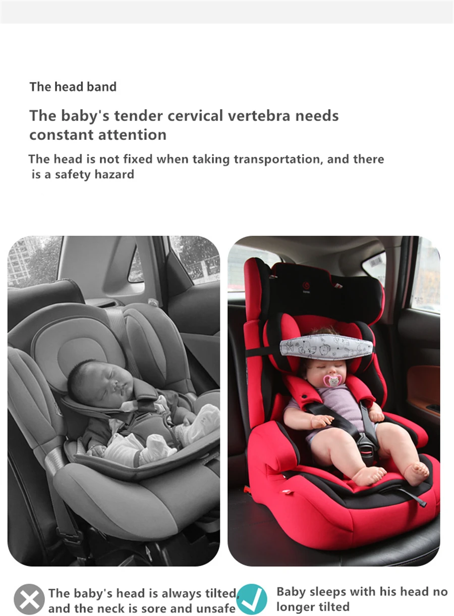 Baby Car Seat Head Support Children Fastening Belt Adjustable Boy Girl Sleep Positioner Baby Saftey Pillow Infant Head Protector
