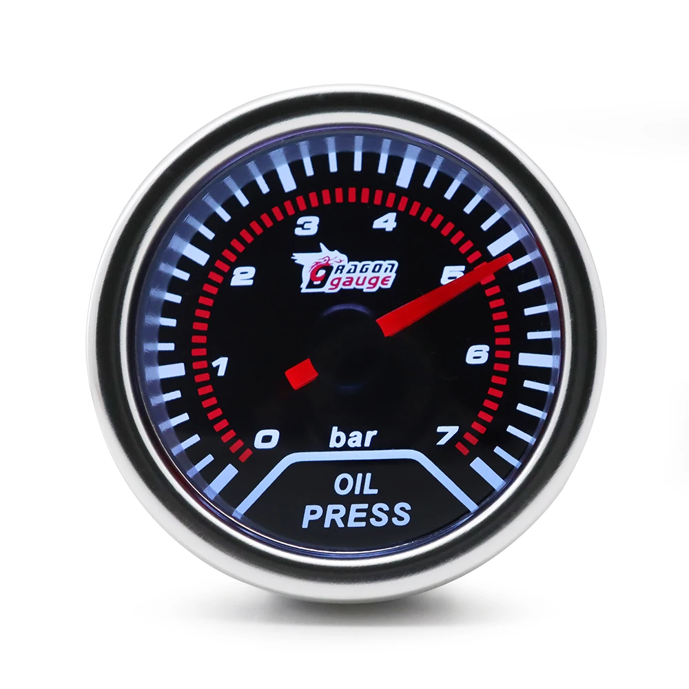 Boost/Water Temp/Oil Temp/Oil Press/Voltage/Tachometer/Air Fuel Ratio/EGT Gauge 52mm Analog LED White Case+ 52MM Gauge Pods
