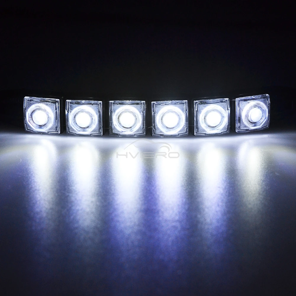 2X Waterproof DRL 6Chips Led Car Auto Decorative Flexible Daytime Running Light Driving Led Strip Headlight Fog Backup Trunk Led