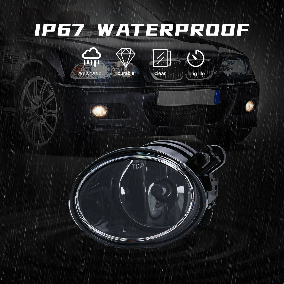 For BMW E39 M5 2001 2002 2003 E46 3 Series M3 2002 2003 2004 2005 2006 Fog Lights Headlight Front Driving Lamp Halogen LED Bulbs