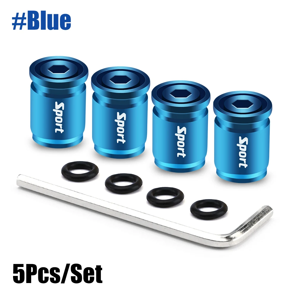 Anti Theft Tire Valve Caps Sport Style Valve Stem Covers Dust Proof Caps for Wheels Decorative Tyre Zinc Alloy Auto Accessories