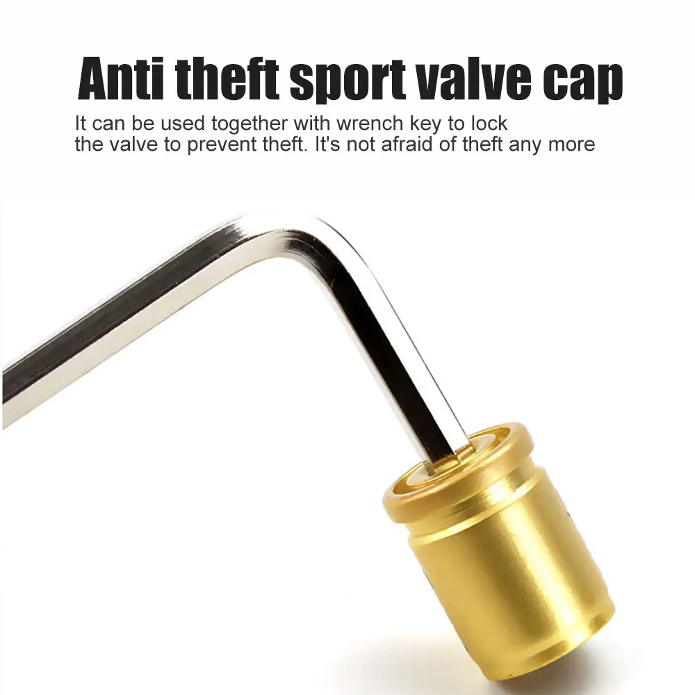Anti Theft Tire Valve Caps Sport Style Valve Stem Covers Dust Proof Caps for Wheels Decorative Tyre Zinc Alloy Auto Accessories