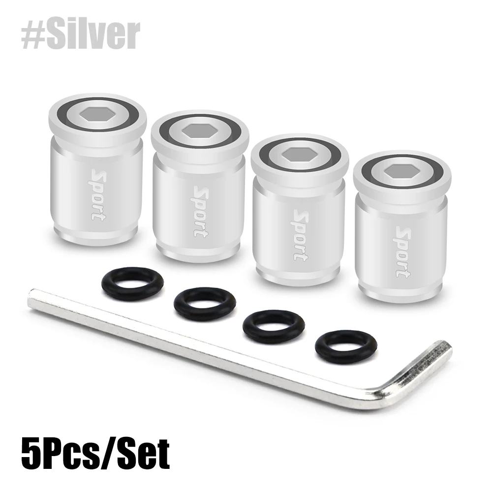 Anti Theft Tire Valve Caps Sport Style Valve Stem Covers Dust Proof Caps for Wheels Decorative Tyre Zinc Alloy Auto Accessories