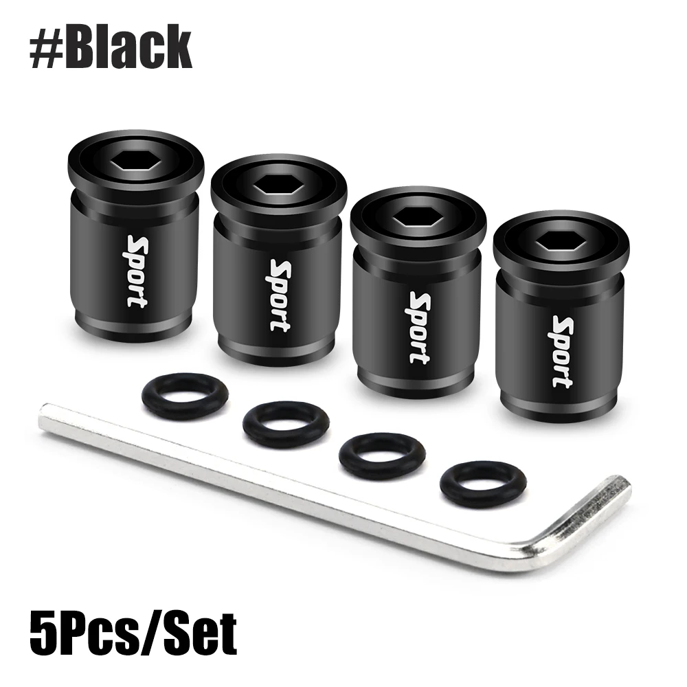 Anti Theft Tire Valve Caps Sport Style Valve Stem Covers Dust Proof Caps for Wheels Decorative Tyre Zinc Alloy Auto Accessories